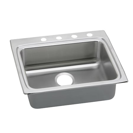 Lustertone Stainless Steel 25 X 22 X 4 Single Bowl Top Mount Ada Sink